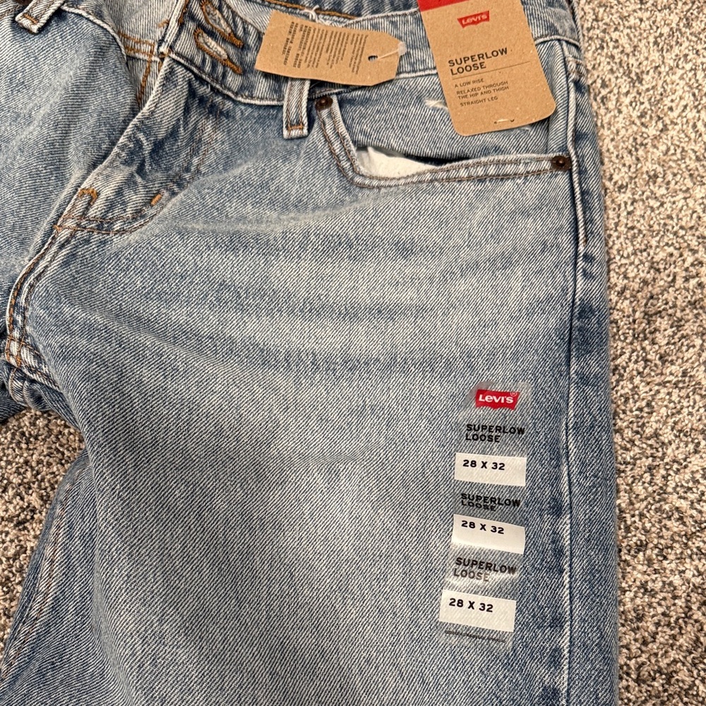 Levi's Women's Distressed Blue Boyfriend Jeans - Picture 2 of 4